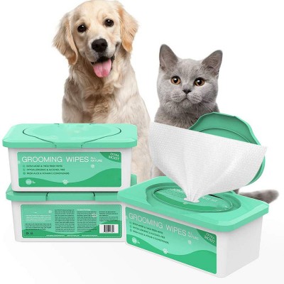 Pet Grooming Wipes for Dogs Cats Extra Moist Thick Deodorizing pet  Wipes with 100 Fresh Counts Aloe Vera Nature