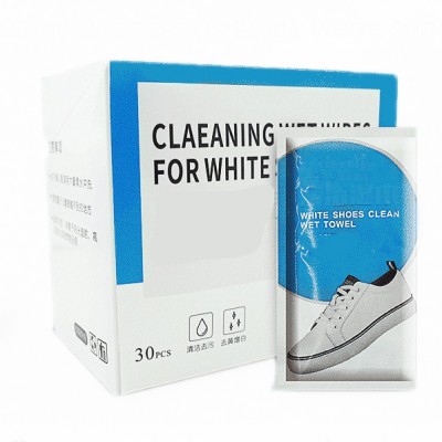 30 pcs single packed Portable Shoes Cleaning towel Wet Wipes for white shoes